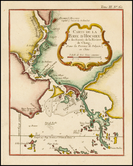 24-China Map By Jacques Nicolas Bellin