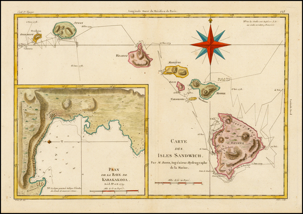 81-Hawaii and Hawaii Map By Rigobert Bonne