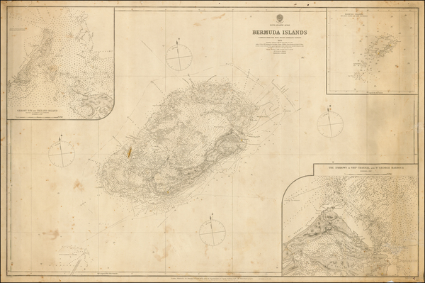 21-Atlantic Ocean and Caribbean Map By British Admiralty