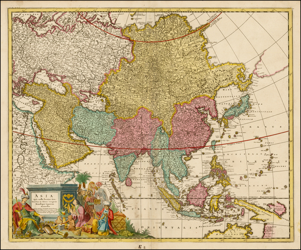 78-Asia, Asia and Australia Map By Gerard & Leonard Valk