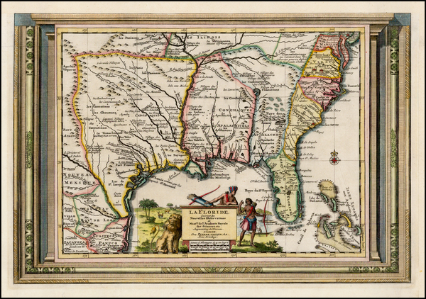 55-Florida, South, Southeast and Texas Map By Pieter van der Aa