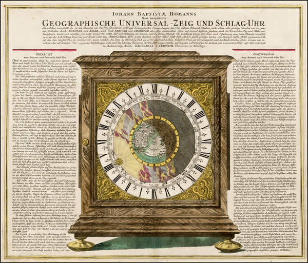 7-Northern Hemisphere, Polar Maps, Celestial Maps and Curiosities Map By Johann Baptist Homann