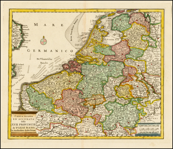 0-Netherlands Map By Giambattista Albrizzi