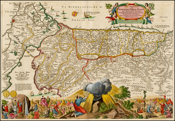 25-Holy Land Map By Marcus Willemsz Doornick  &  Pieter Keur