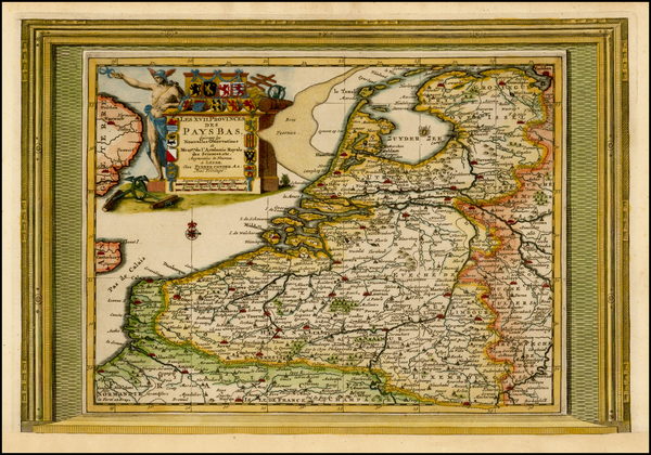 88-Netherlands Map By Pieter van der Aa