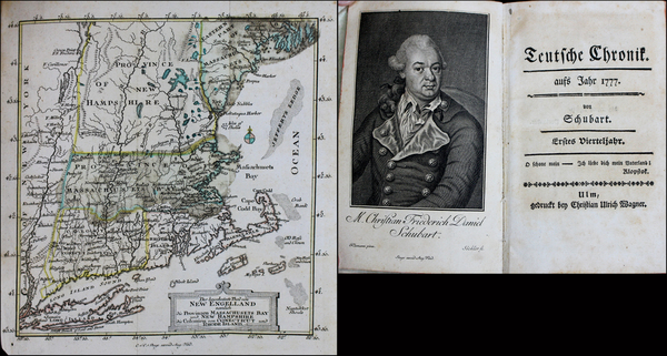 19-New England Map By Christian Friedrich Daniel   Schubart