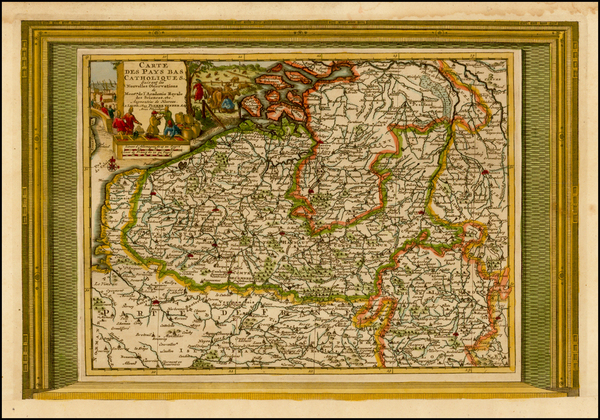 42-Belgium Map By Pieter van der Aa