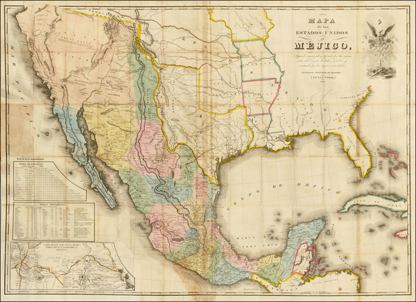 81-Florida, South, Texas, Plains, Southwest, Rocky Mountains, Mexico and California Map By John Di