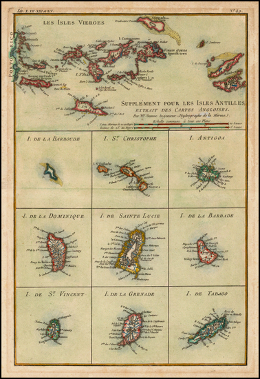85-Caribbean Map By Rigobert Bonne