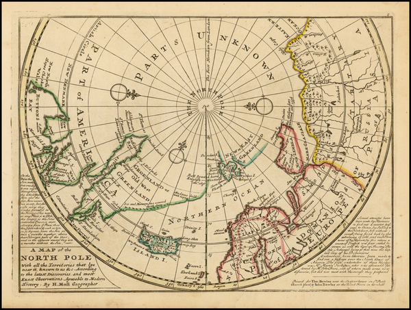 60-Polar Maps Map By Herman Moll