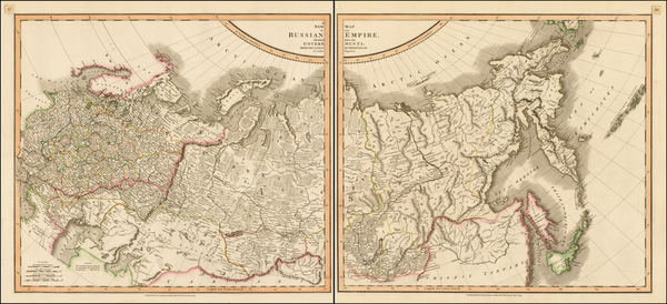 88-Russia and Russia in Asia Map By John Cary