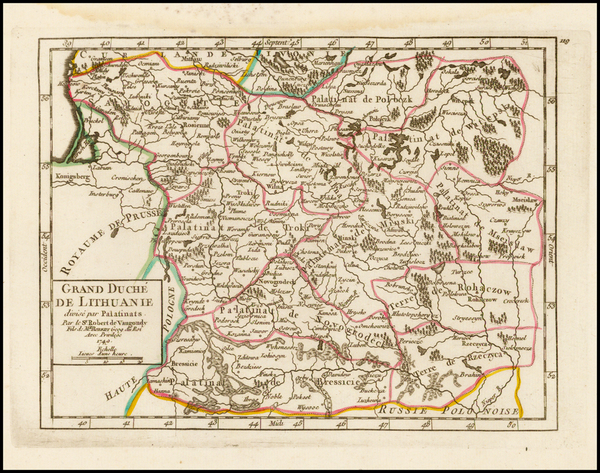 60-Poland and Baltic Countries Map By Didier Robert de Vaugondy