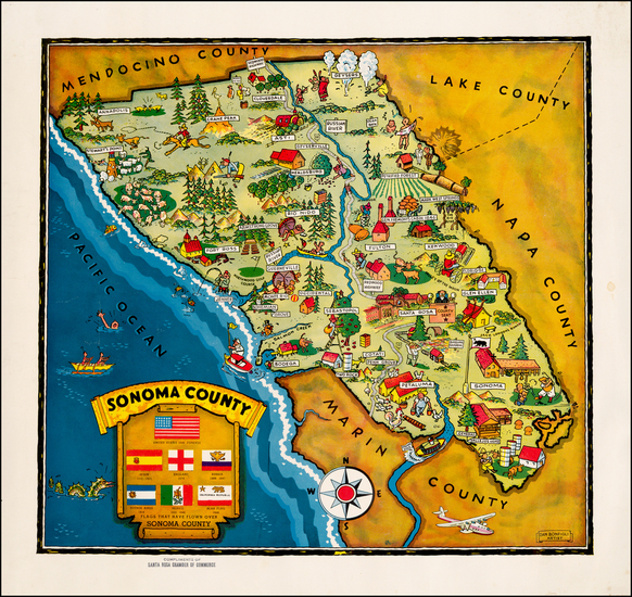 34-California Map By Dan Bonfigli