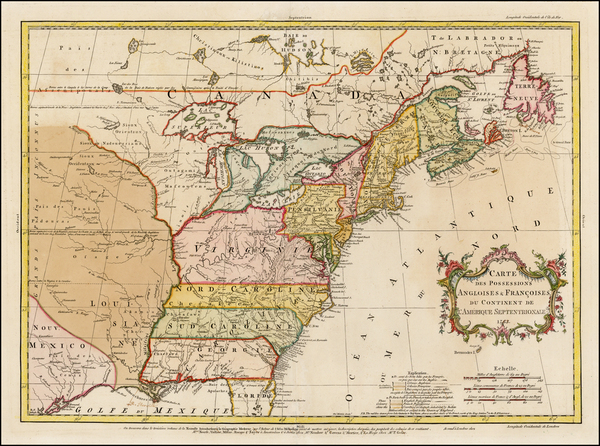 17-United States, North America and Canada Map By Jean Palairet