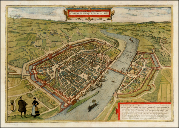 70-Germany Map By Georg Braun  &  Frans Hogenberg