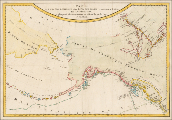 52-Alaska, Pacific, Russia in Asia and Canada Map By John Meares