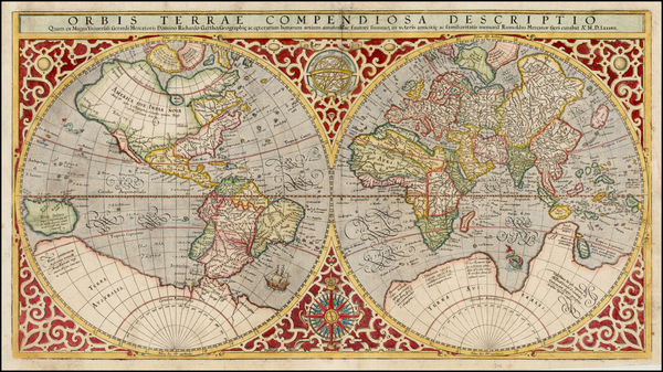 81-World and World Map By Rumold Mercator