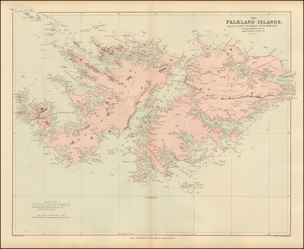 47-South America Map By Edward Stanford