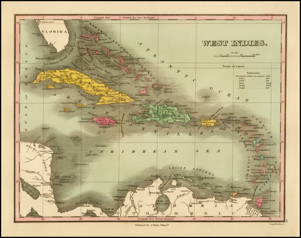 19-Caribbean Map By Anthony Finley