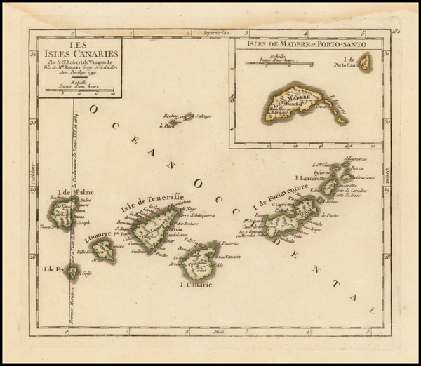 13-Europe, Portugal, West Africa and Balearic Islands Map By Didier Robert de Vaugondy