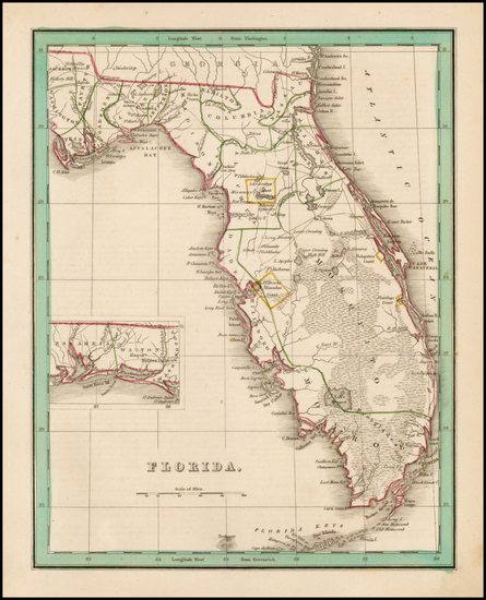 49-Florida Map By Thomas Gamaliel Bradford