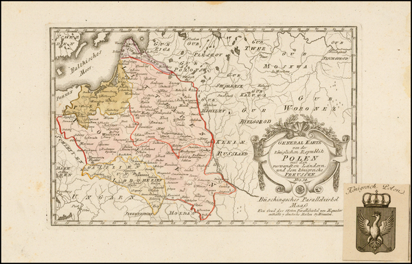 70-Poland Map By Franz Johann Joseph von Reilly