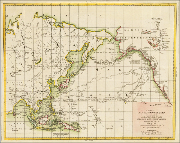 4-Alaska, Pacific, Russia in Asia and Canada Map By Antonio Zatta