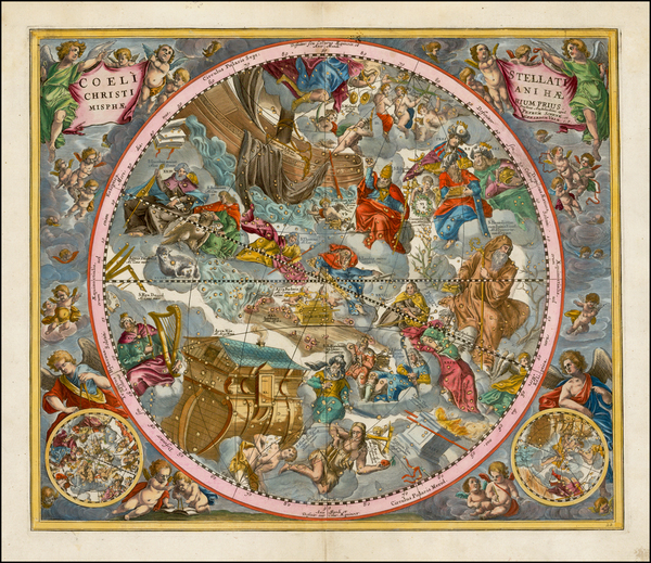 91-Celestial Maps Map By Andreas Cellarius