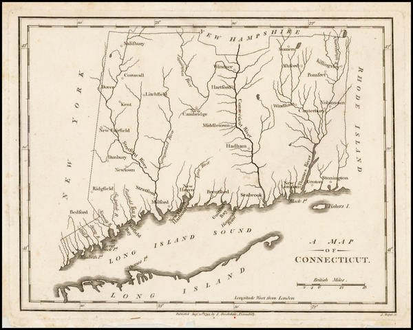 73-New England Map By John Stockdale