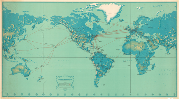 49-World and World Map By Pan American World Airways