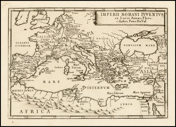 25-Italy and Mediterranean Map By Pierre Du Val