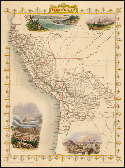 84-South America Map By John Tallis