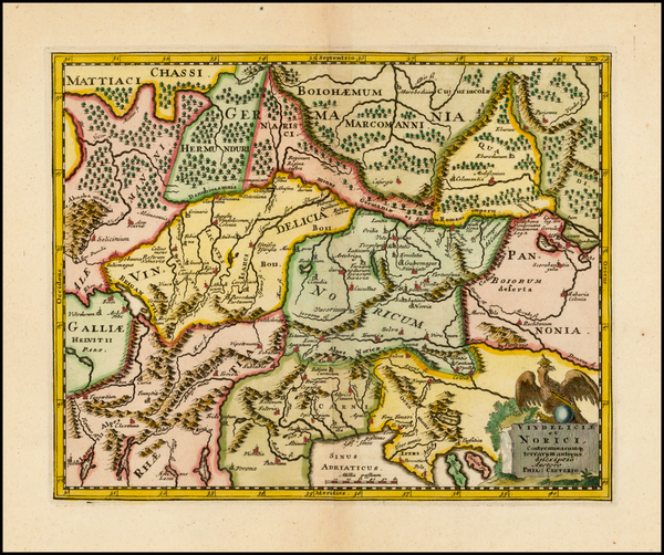 77-Austria, Hungary, Czech Republic & Slovakia, Balkans, Italy and Northern Italy Map By Phili