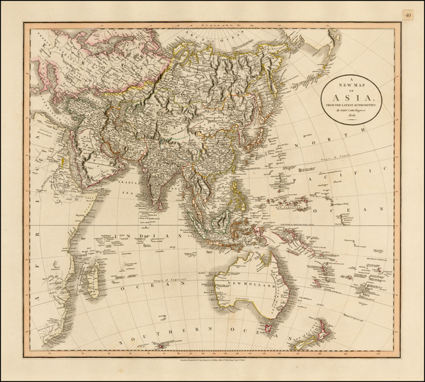 87-Asia, Asia, Australia & Oceania and Oceania Map By John Cary