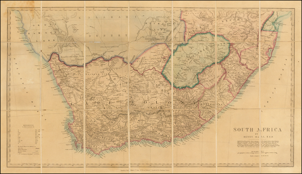 29-South Africa Map By Edward Stanford