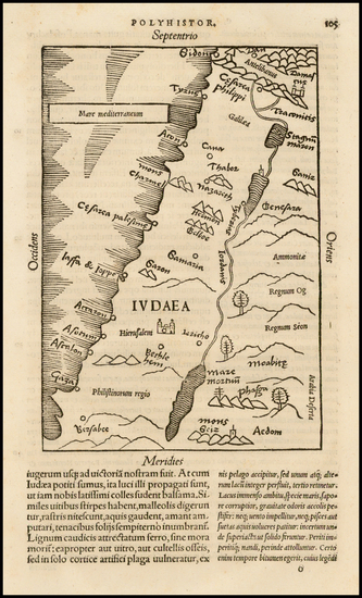 21-Holy Land Map By Caius Julius Solinus