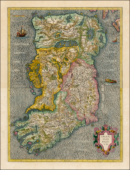 95-Ireland Map By Gerard Mercator