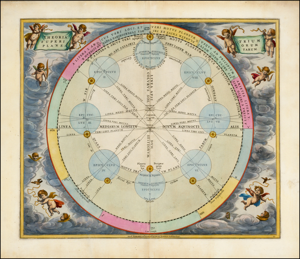 69-Celestial Maps Map By Andreas Cellarius