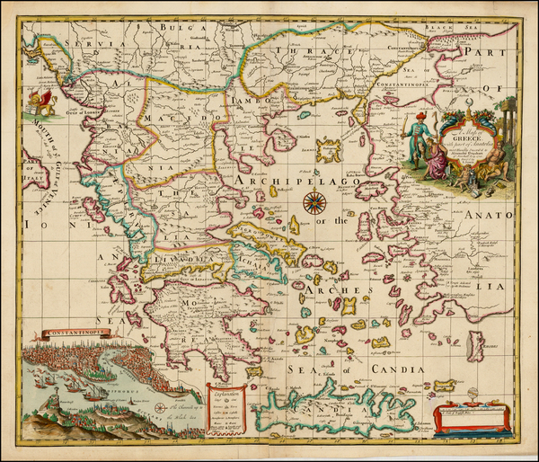 47-Turkey, Balearic Islands and Greece Map By John Senex