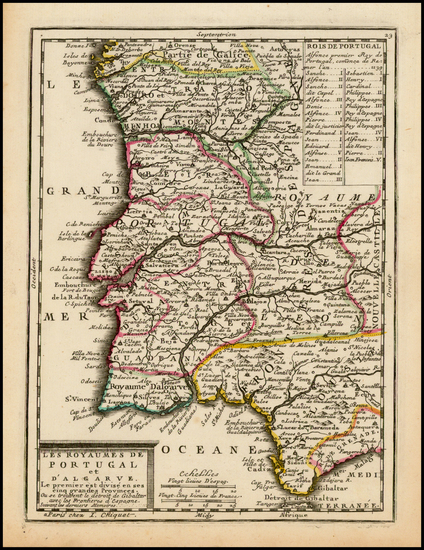 1-Portugal Map By Jacques Chiquet