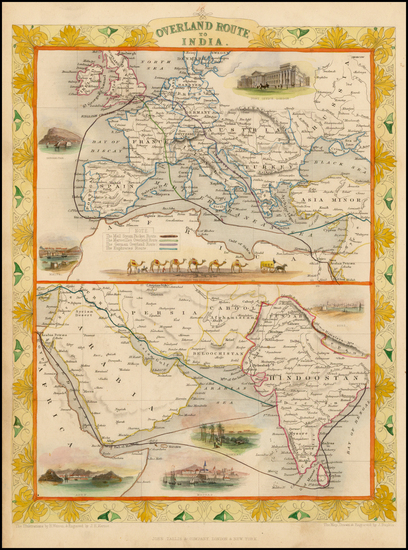54-Europe, India, Central Asia & Caucasus and Middle East Map By John Tallis