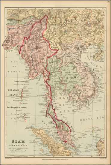 50-Southeast Asia Map By Edward Stanford