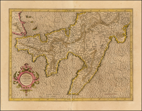 1-Italy Map By  Gerard Mercator