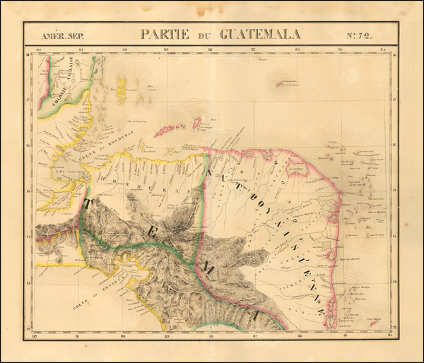 100-Central America Map By Philippe Marie Vandermaelen