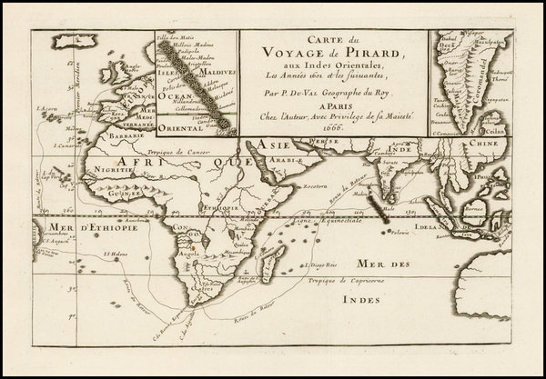 50-Indian Ocean, India, Southeast Asia, Other Islands and Australia Map By Pierre Du Val