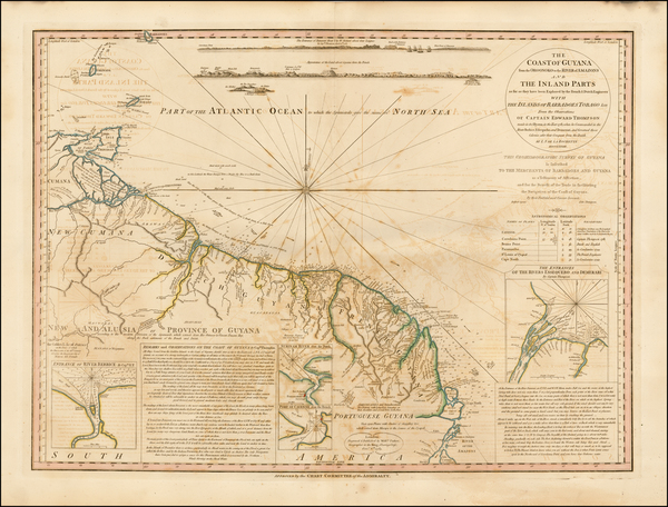 16-Guianas & Suriname Map By William Faden