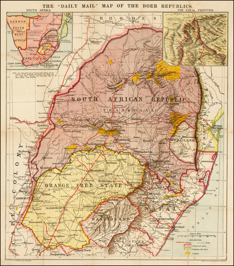 77-South Africa Map By George Philip & Son