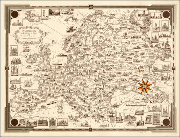 14-Europe and Europe Map By Ernest Dudley Chase