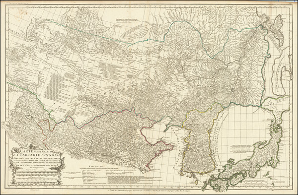 67-China, Japan, Korea and Central Asia & Caucasus Map By Jean André Dezauche / Jean-Ba