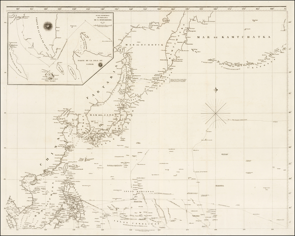 31-China, Japan, Korea, Philippines and Pacific Map By Jose Espinosa y Tello